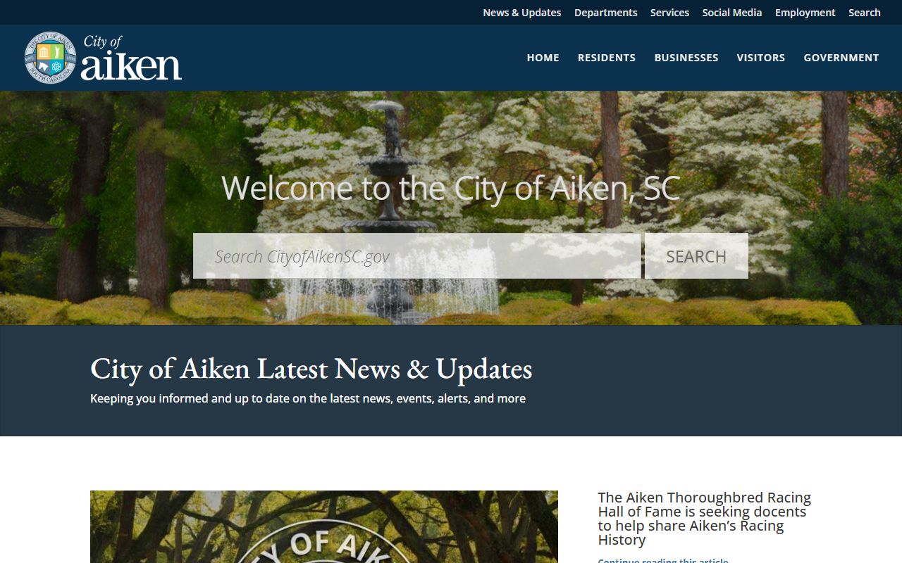 Aiken deed records on City of Aiken website