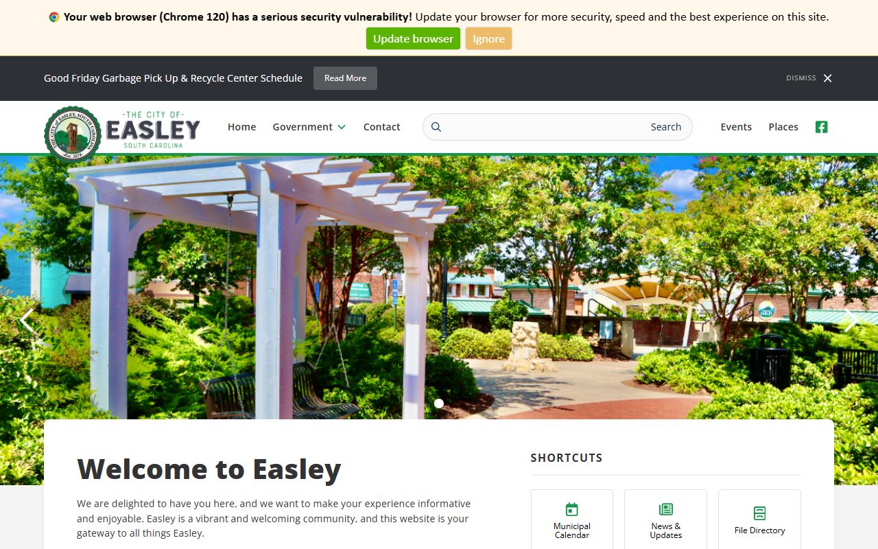 Easley deed records on City of Easley website