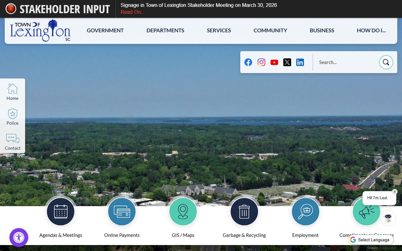 Lexington deed records on Town of Lexington website
