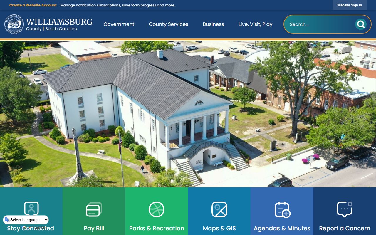 Williamsburg County deed records on Williamsburg County Government website