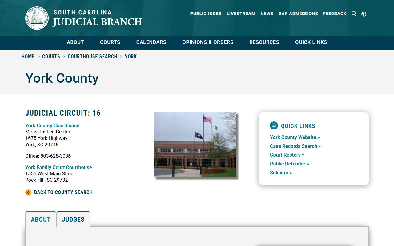 York County deed records context via York County Judicial Circuit page